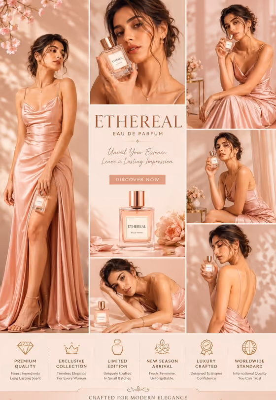 Luxury Fashion Ad Collage