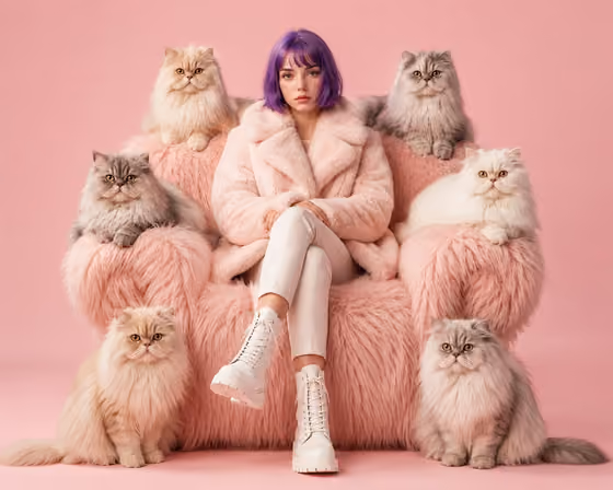 Pastel Cat Editorial