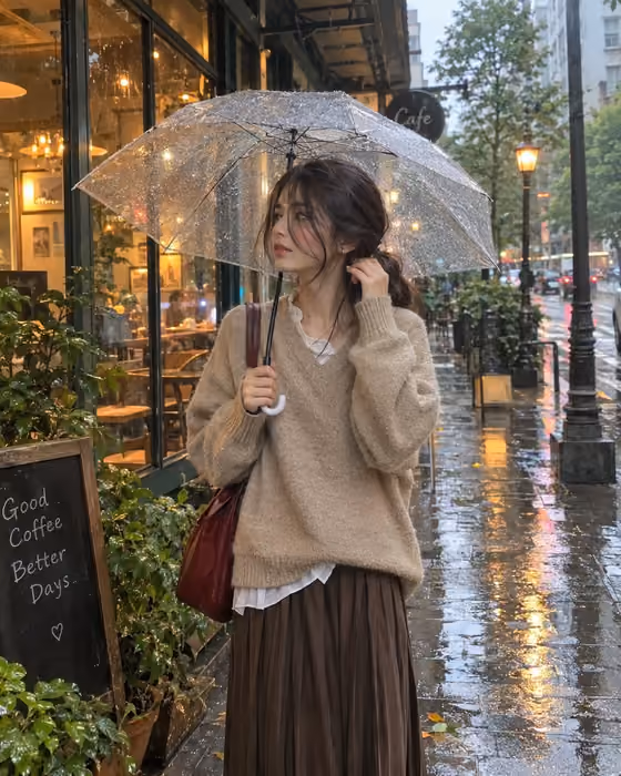 Rainy Cafe Portrait