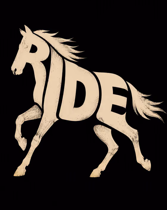 Typographic Horse Poster
