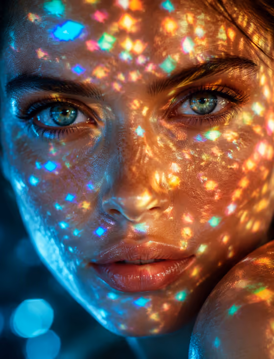 Iridescent Light Portrait