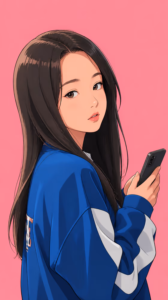 Cel-Shaded Pastel Portrait