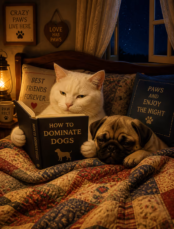 Pets Snuggled in Bed template result