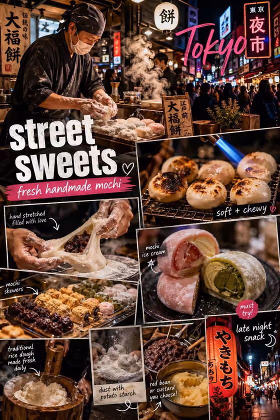 Tokyo Mochi Food Collage