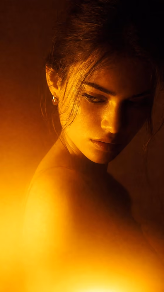 Golden Flare Portrait template result