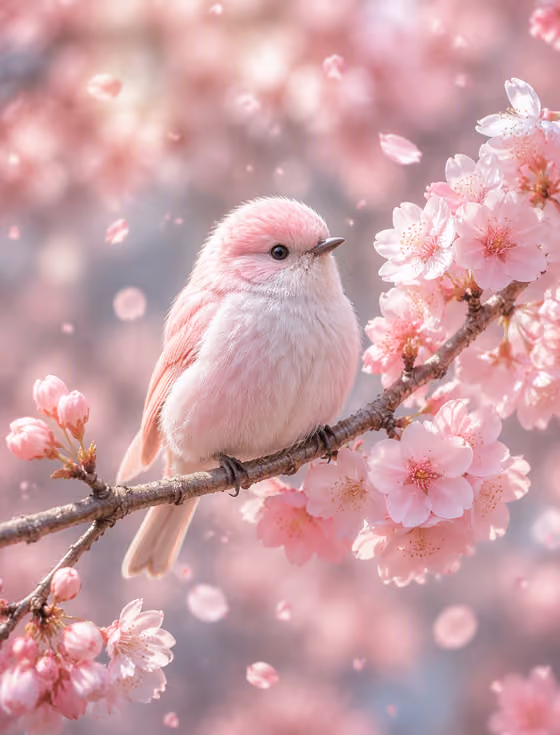 Cherry Blossom Bird