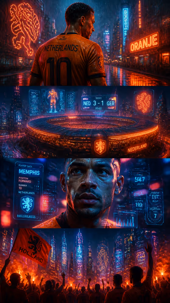 Cyberpunk Neon Match Collage