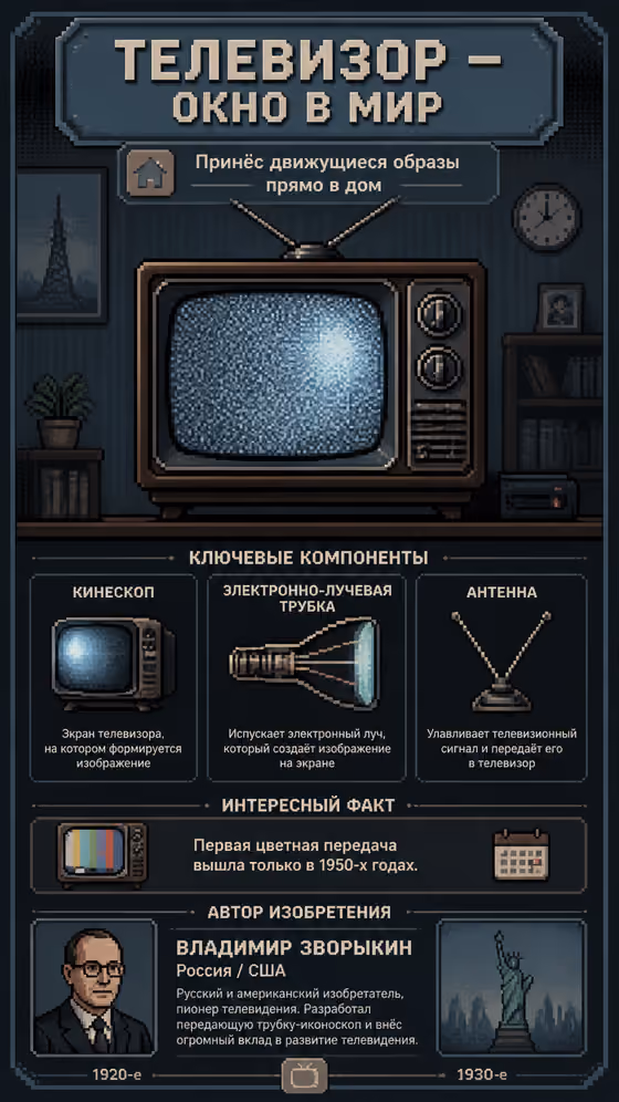 Retro TV Infographic