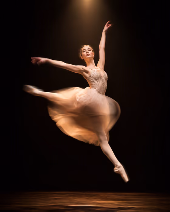 Spotlit Ballet Leap