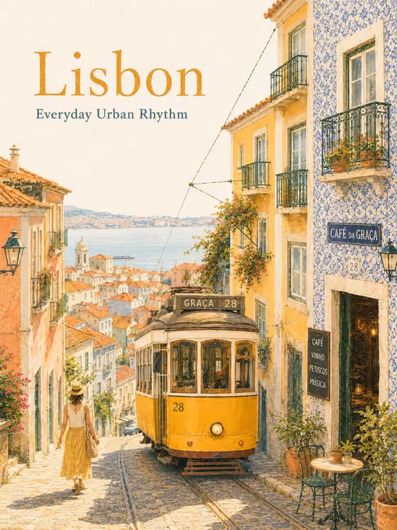 Lisbon Travel Poster