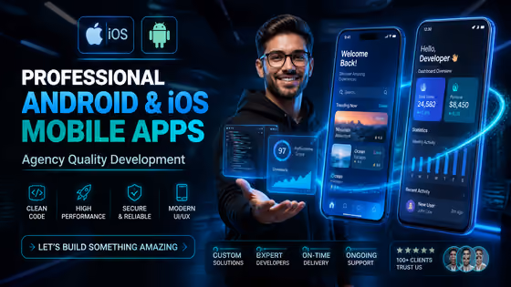 Mobile App Agency Ad template result