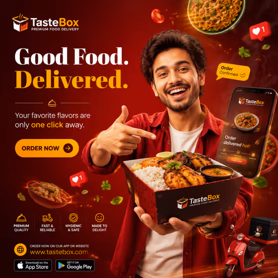 Food Delivery Ad Poster