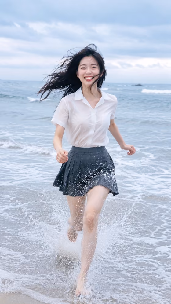 Beach Run Portrait