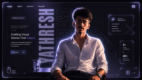 Futuristic Portfolio Hero