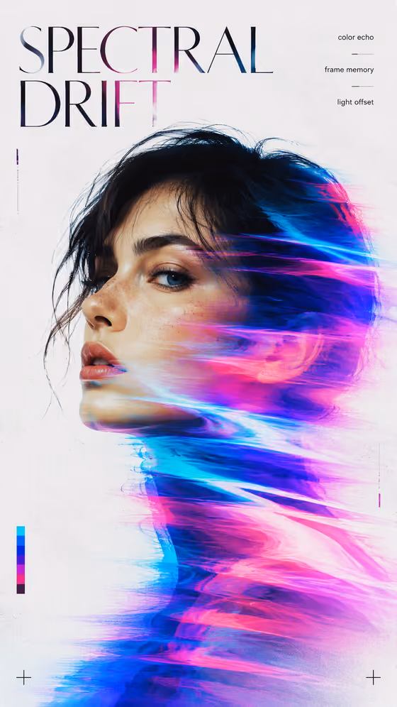 Glitch Portrait Poster
