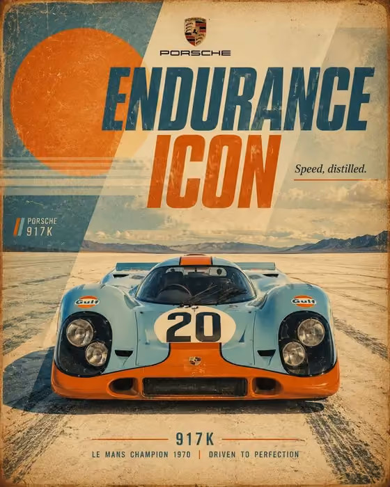 Retro Motorsport Poster