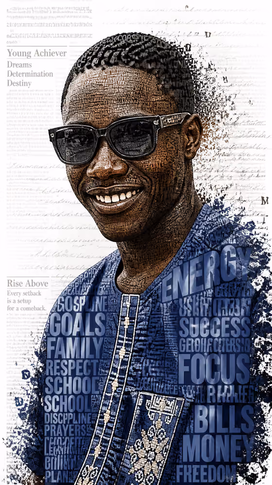 Word Mosaic Portrait