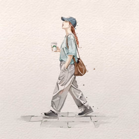 Watercolor Fashion Walk