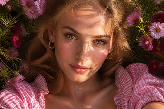 Golden Meadow Beauty Portrait