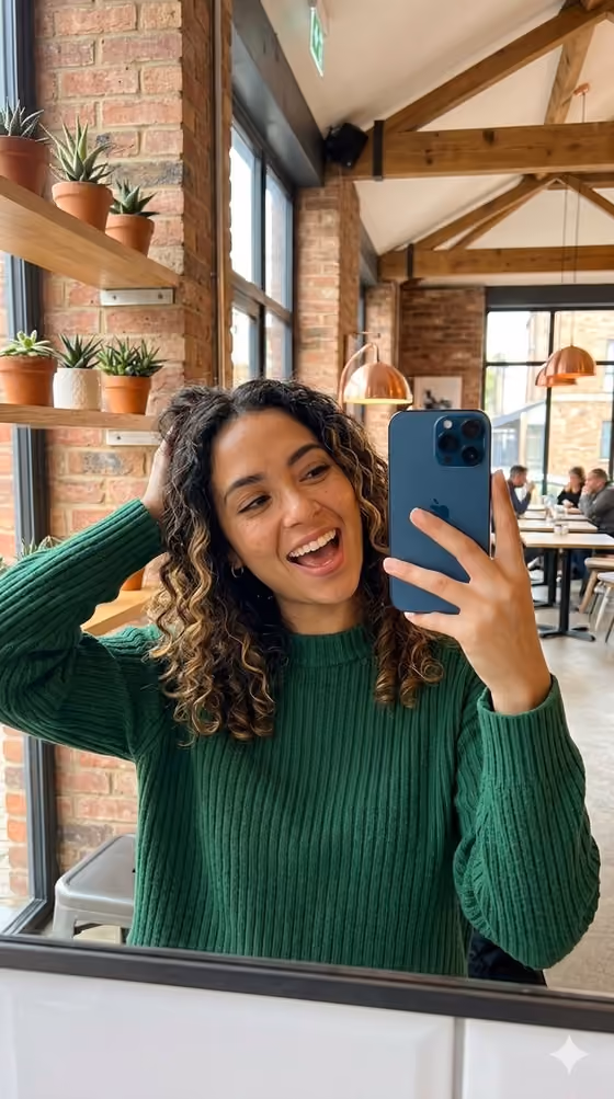 Cafe Mirror Selfie