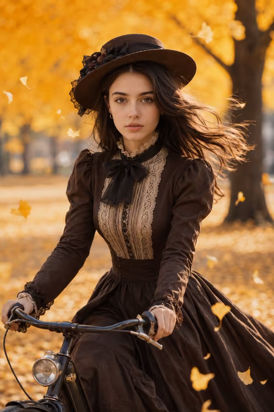 Autumn Bicycle Portrait