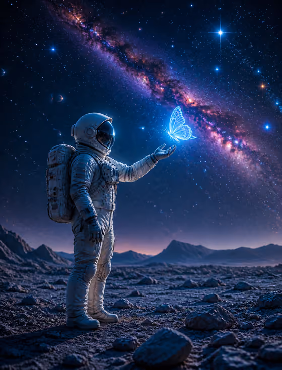 Cosmic Butterfly Encounter