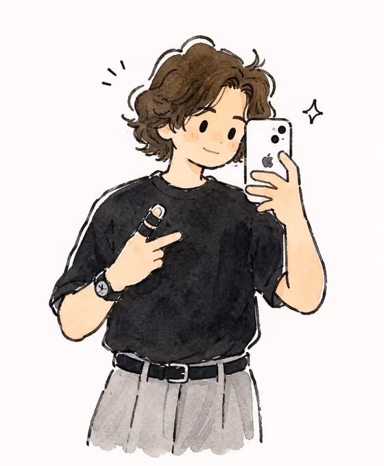 Watercolor Anime Selfie