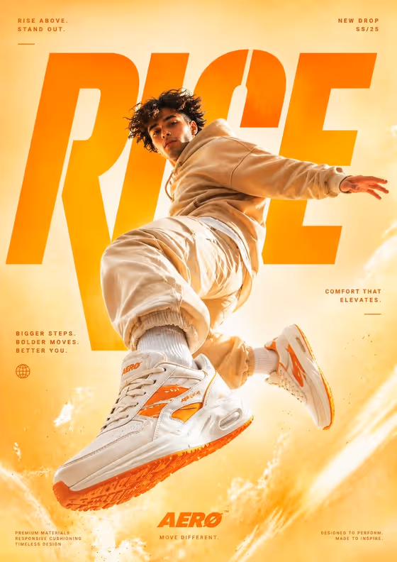 Airborne Sneaker Poster template result