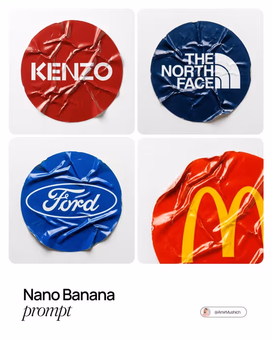 Crumpled Logo Sticker