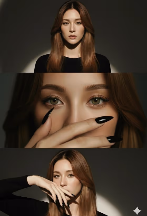 High-Fashion Beauty Triptych template result