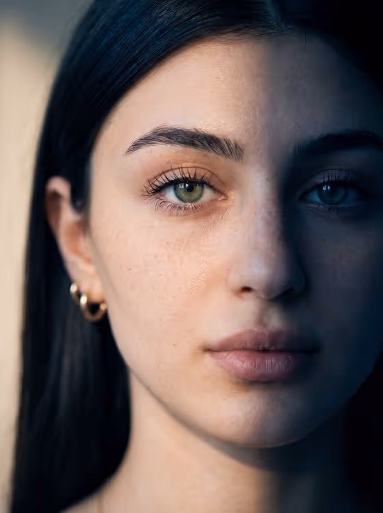 Ultra-Realistic Close-Up Portrait Of A Young Woman With template result