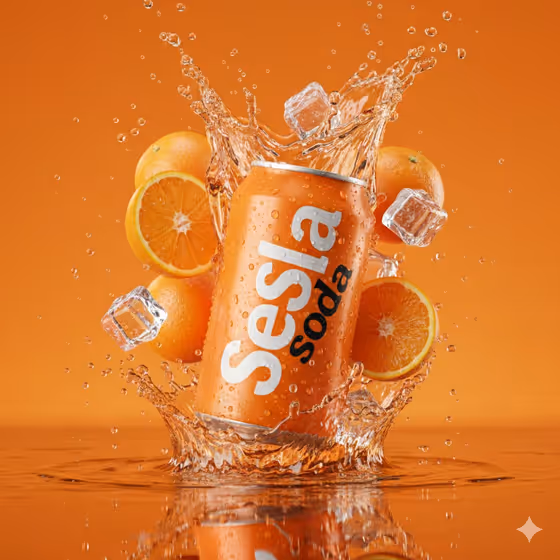 Orange-Flavored Soda Can