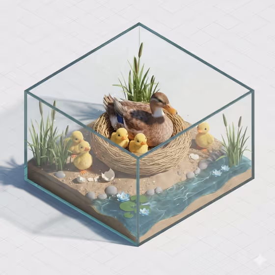 Isometric Miniature Nature Diorama