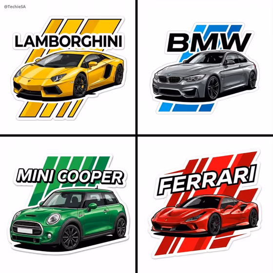 Vector Car Sticker template result