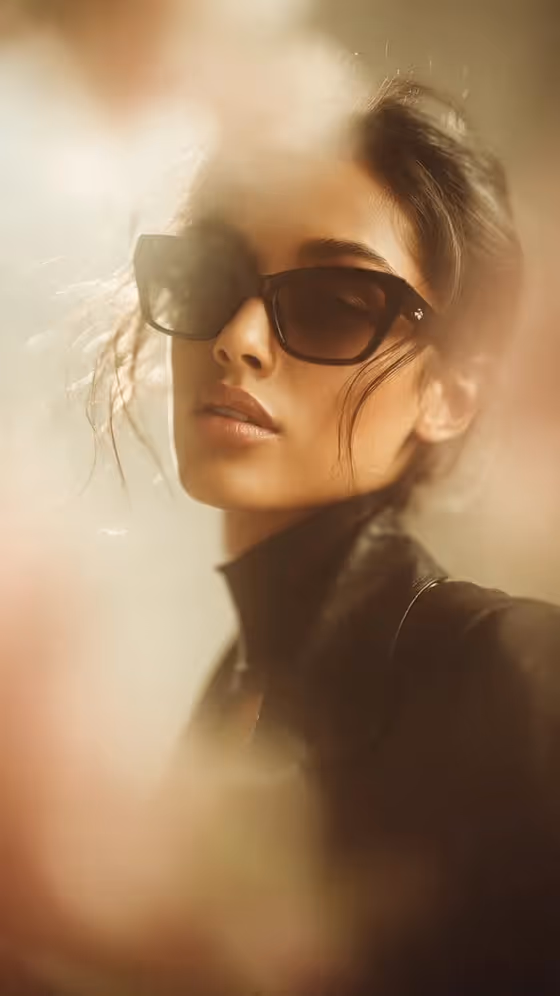 Golden-Haze Fashion Portrait template result