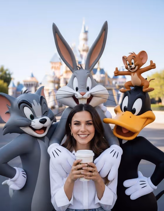 Coffee Cup With Mascot Hug
