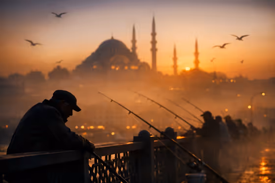 Galata Bridge Fishermen