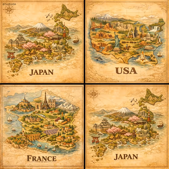 Heritage Country Map