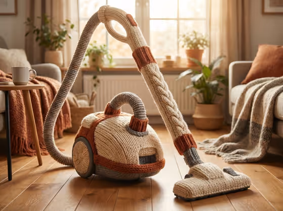 Hand-Knitted Wool Object