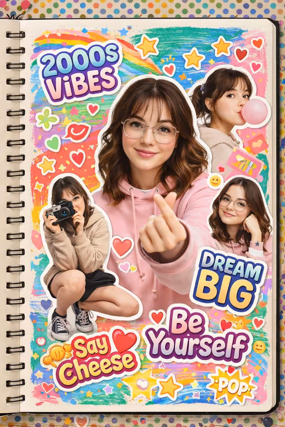 Y2K Scrapbook Portrait