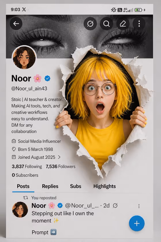 Break Through the Profile template result