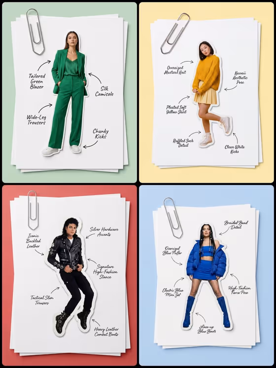 Fashion Sticker Flatlay