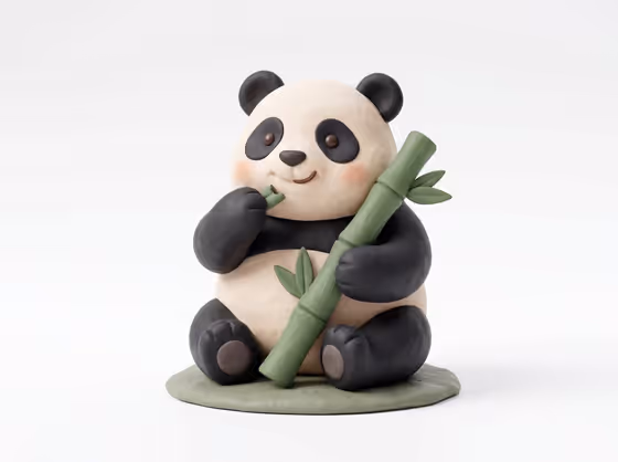 Cute 3d Render Of A Subject , template result