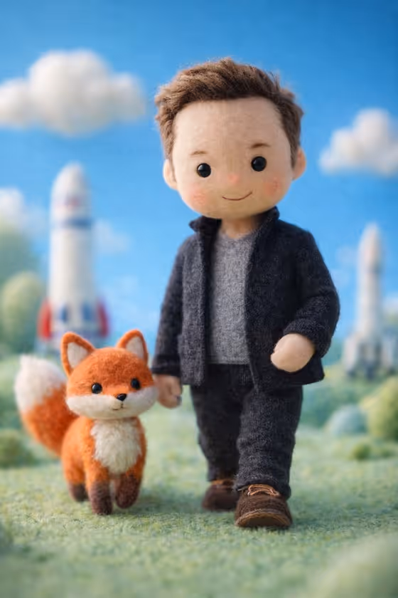 Felt Icon Doll template result