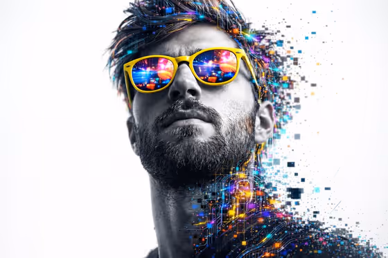 Neon Type Portrait template result