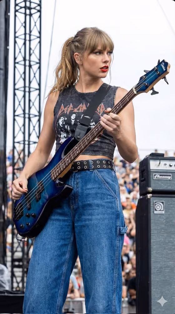 Modern Electric Bass Guitar