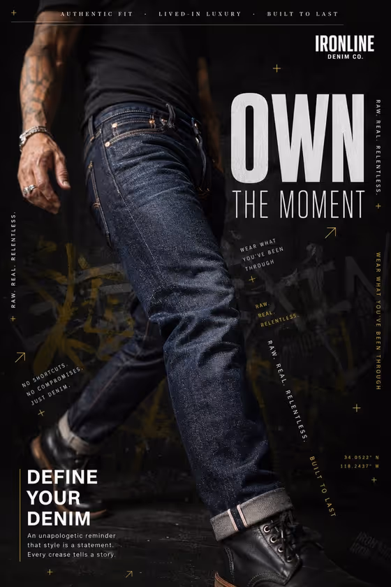 Hyperrealistic Denim Product Shot