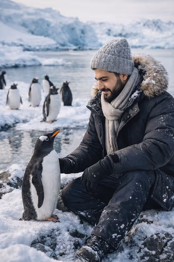 Penguin Habitat Portrait template result