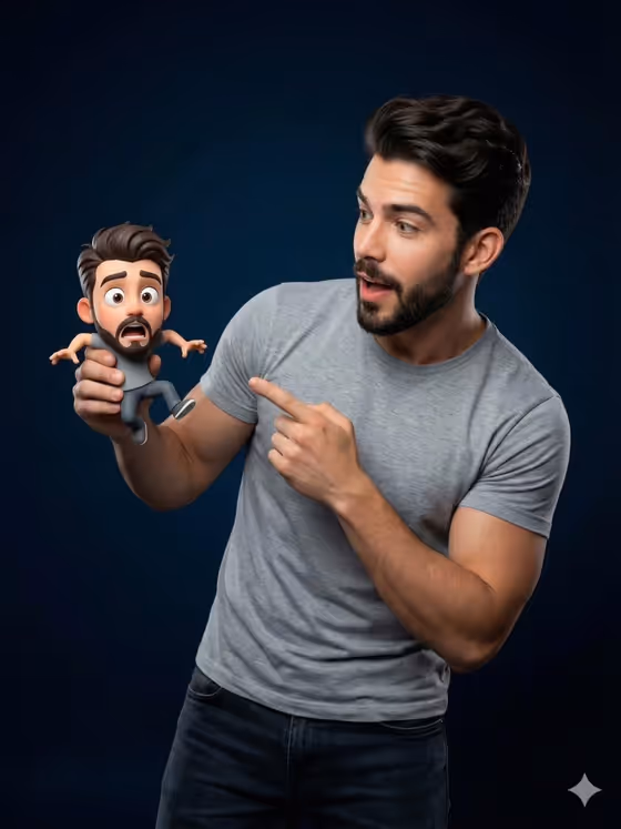 Tiny Cartoon Self In Palm template result