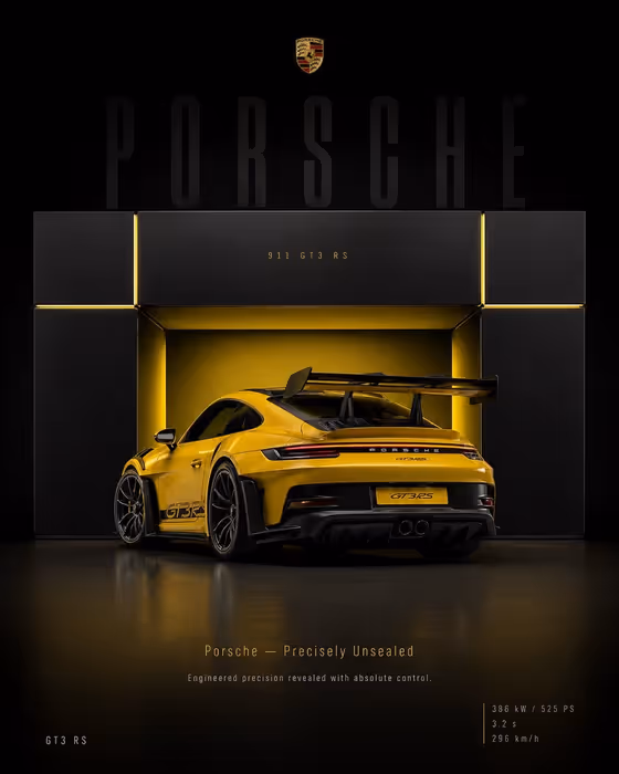 Precisely Unsealed Automotive Poster